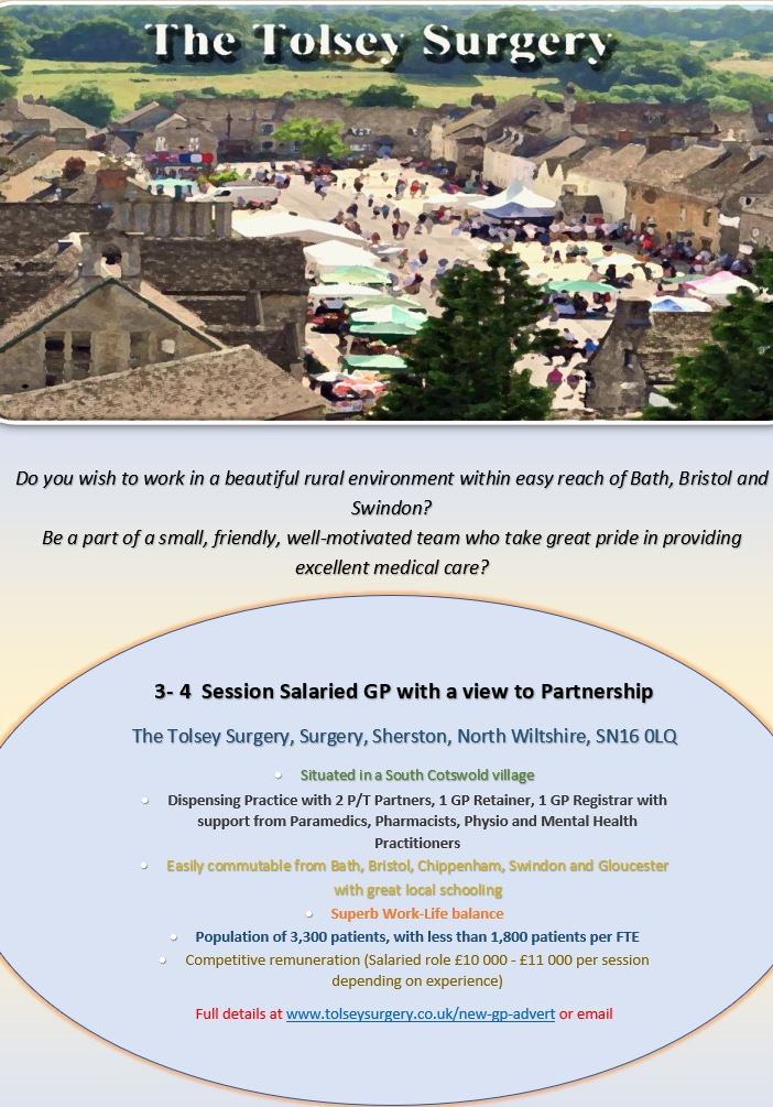 Salaried GP Advert September 2023
